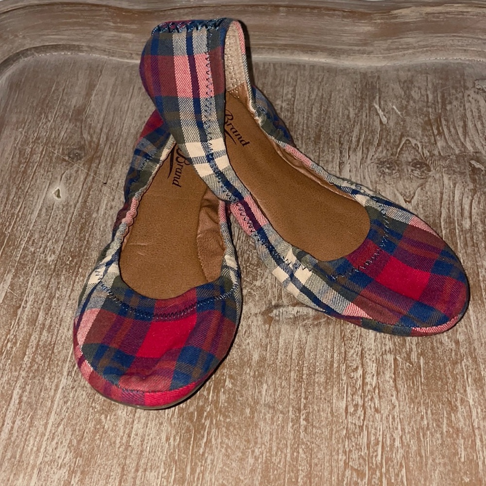 Lucky Brand plaid flats